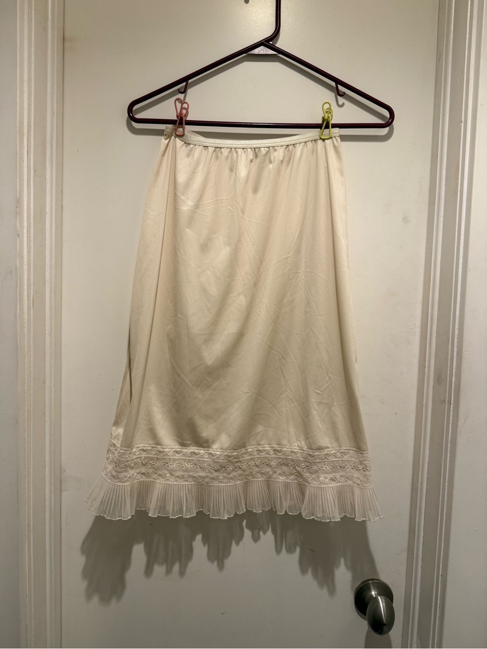 jcpenney Cream Midi Slip Skirt